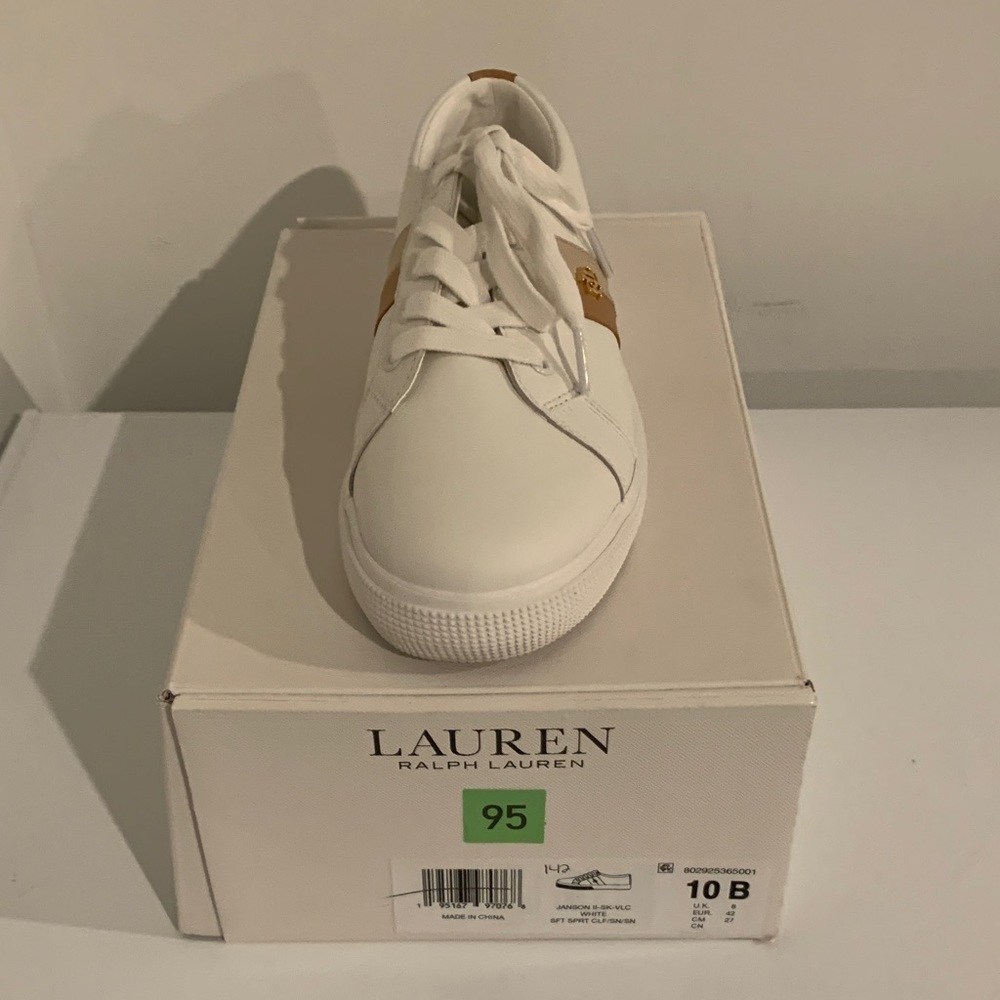 Lauren Ralph Lauren Sneakers in White and Brown
